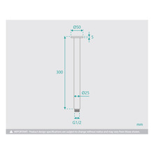 Rosa 310mm Round Shower Arm